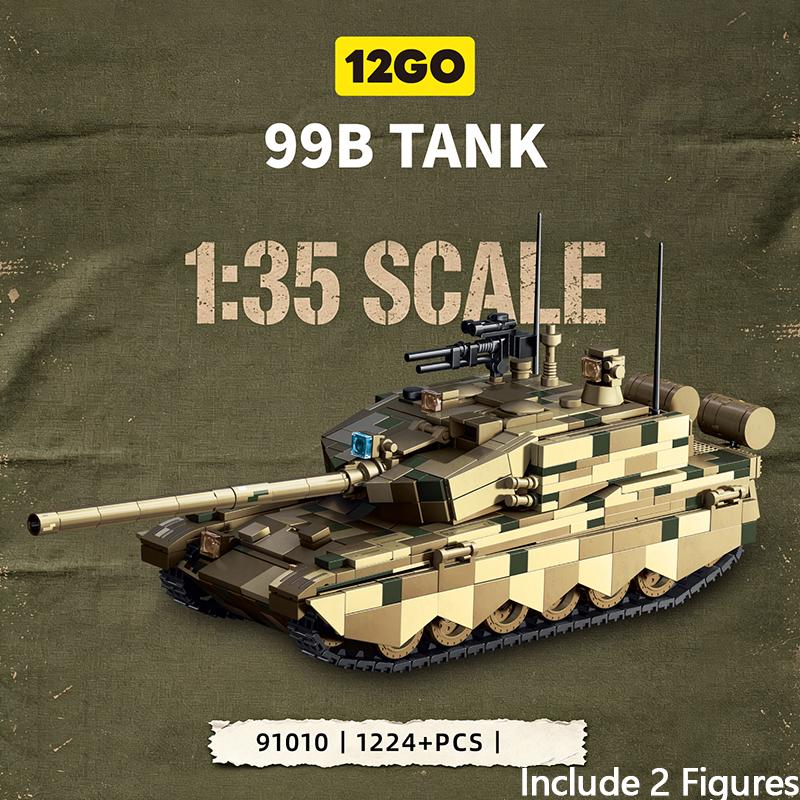Gepanzerter Fahrzeug MBT Soldat Militär Armee DIY Bausteine Spielzeug China Typ 99B Hauptschwerer Kampfpanzer Modell