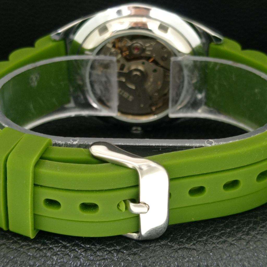 VINTAGE SEIKO AUTOMATIC 6309A REFURBISHED JAPAN MENS GREEN DIAL WATCH a443005-1