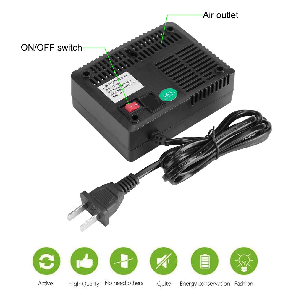 Black Intelligent Negative Ion Anion Generator Room Car Ionizer Air Purifier