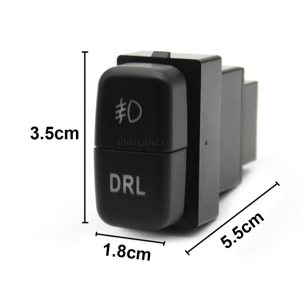 1Pc RED LED Dual Key Switch Fog Light Daytime Running DRL Light Button For Mitsubishi Pajero V73 V93 Lancer Outlander ASX L200