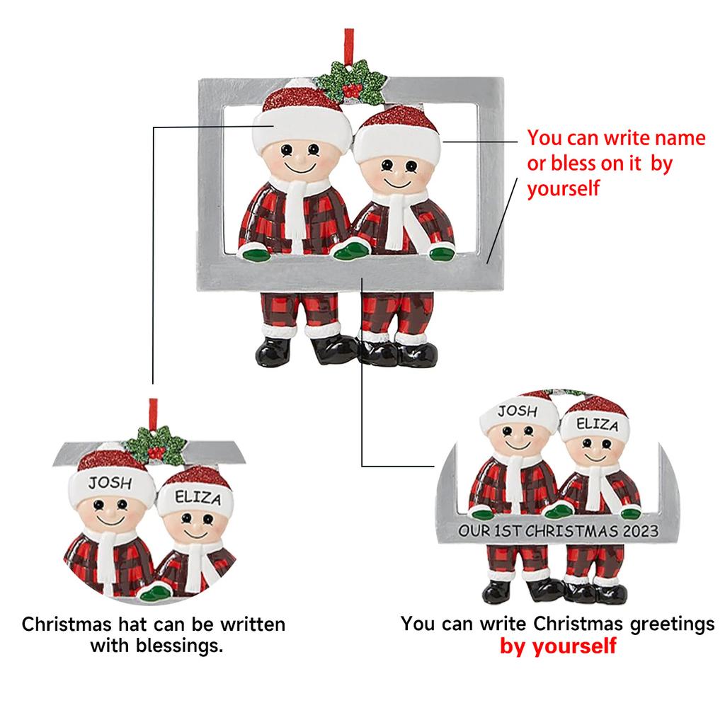 Christmas Wooden Family Pendant Christmas Decorations For Home 2025 Navidad Gift Xmas Tree Hanging Ornament Happy New Year 2026