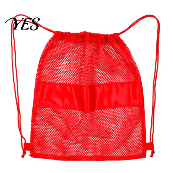 Transparent Swim Bag Mesh Sports Drawstring Backpack Bag, Breathable Gear Sack, Waterproof Equipment Carrier Quick Dry Net Beach for Swimming