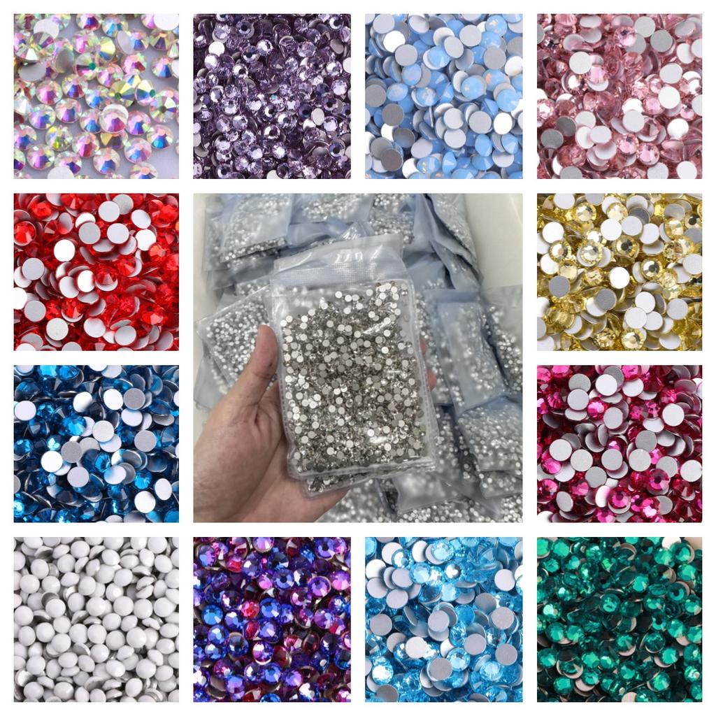 High Quality Non Hotfix Rhinestone Diamond Strass Flatback Glass Crystal Rhinestones Bulk for Cloth DIY Crafts