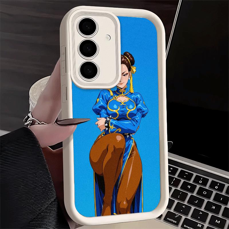 Phone Case for Samsung Galaxy S26 S25 Ultra S24 FE ChunLi S-Street F-FighterS Shell S23 Plus S22 + S21 S20 5G Soft Silicone Fund