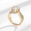 Lamp Luxury Three-Carat Super Flash Eight Hearts And Eight Arrows Zircon Ring Women'S Advanced Sense Open Index Finger Ring