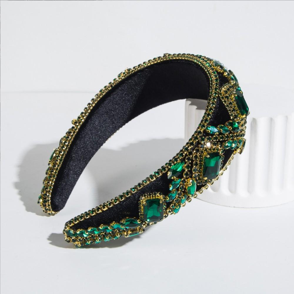 Luxurious Baroque Full Diamond Headband Sponge Hair Accessories For Women Shining Party Hairbands Hair Band Hoop Girl Headwear
