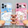 Cartoon Hello Kitty Cinnamoroll Case for iPhone 17 Pro Max 12 Mini XS Max 13 Pro 14 Plus 11 XR 7 8 Air 16 15 Soft Phone Cover