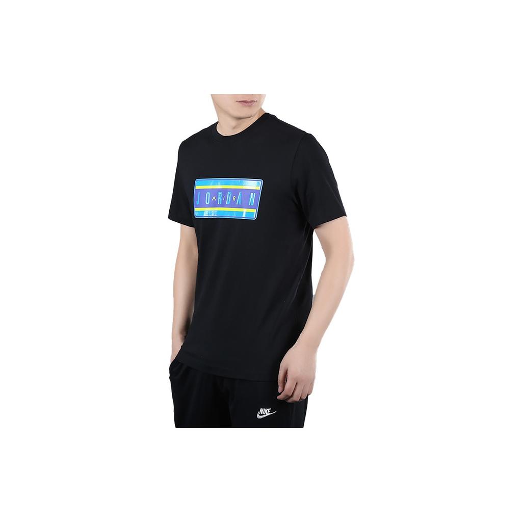 Jordan Sticker SS Crew Sport Casual Short Sleeve T-shirt Men Tops Black CJ6247-010