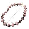 New Medieval Vintage Fashion Retro Design Old Material Pink Frog Skin Glazed Plum Blossom Necklace Beaded Earrings