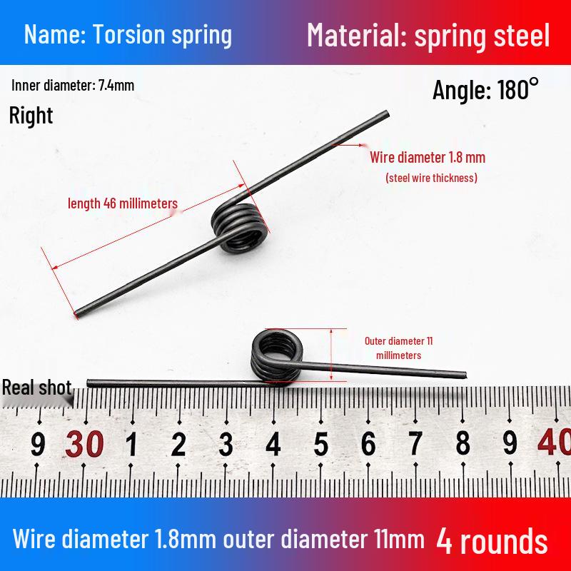 Torsion Spring Steel 0.3-3.0 for 90/180° Clip Trash Can
