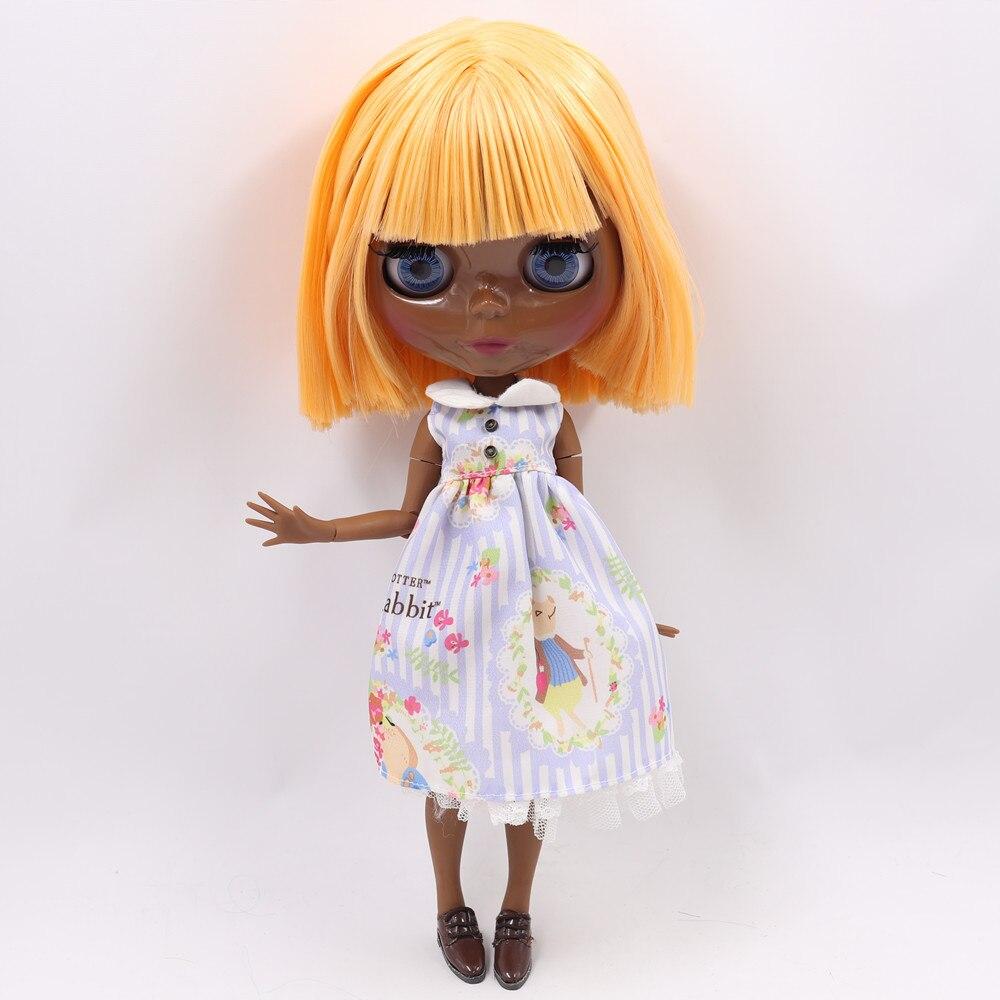 ICY DBS Blyth Doll Tan and Super Black Skin Joint Body Oily Hair 1/6 BJD Special Price Gift Toy