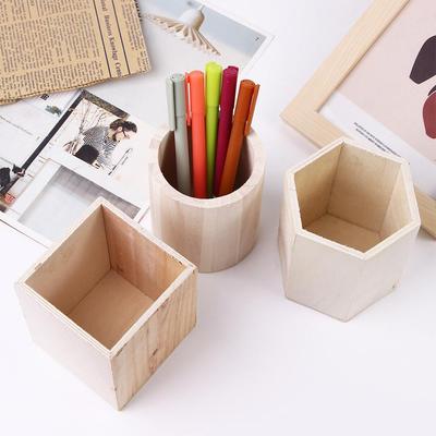 Accessories Pencil Container Office Organizer Office Wooden Pencil Holders Storage Box Pen Holder