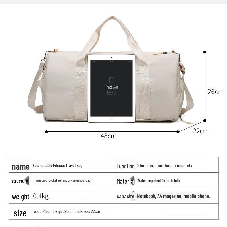 Short Trip Lightweight Business Casual Handbag - Large Capacity Unisex Travel and Fitness Crossbody Bag.