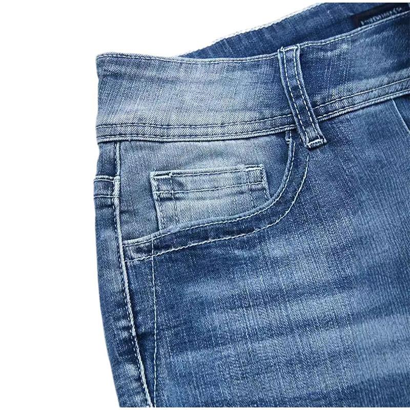 Damen Jeans Denimhosen Lange Schlaghose Lässig Regulär Slim Fit Gerade Hosen Elegant Gespleißt Hohe Taille 2025 Frühling Herbst