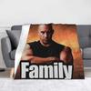 Family Vin Diesel Fast and Furious Blanket Flannel Decoration  Breathable Warm Throw Blankets for Sofa Travel Quilt