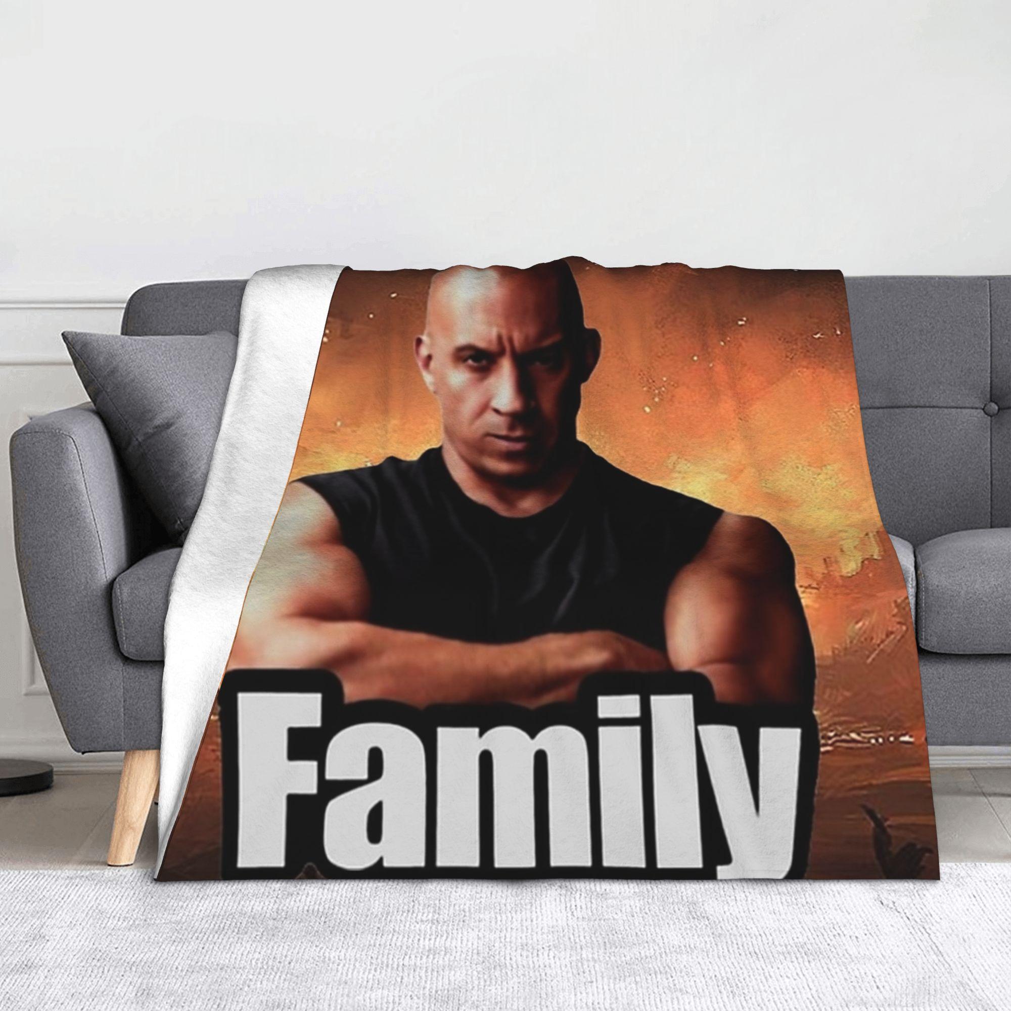 

Family Vin Diesel Fast and Furious Blanket Flannel Decoration Breathable Warm Throw Blankets for Sofa Travel Quilt 100x150cm