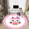 1pc Owl, PinkChair Carpet for Office, Indoor Non-Slip Washable Polyester Fiber Carpet, Mat For Office, Machine Washable