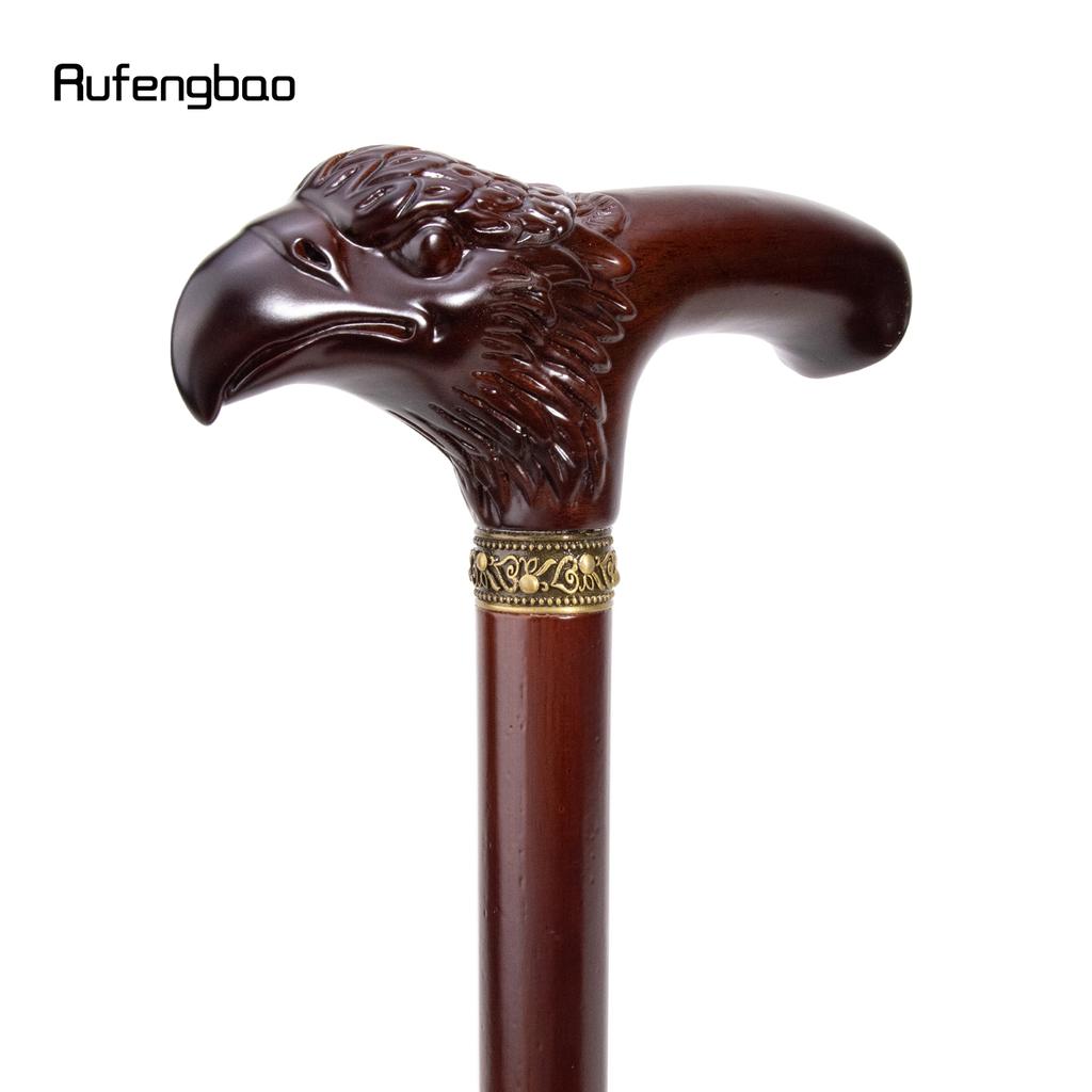 Brown Eagle Wooden Fashion Walking Stick Wood Decorative Stick Cane Halloween for Cosplay and Parties, for Cosplay & Party 93cm
