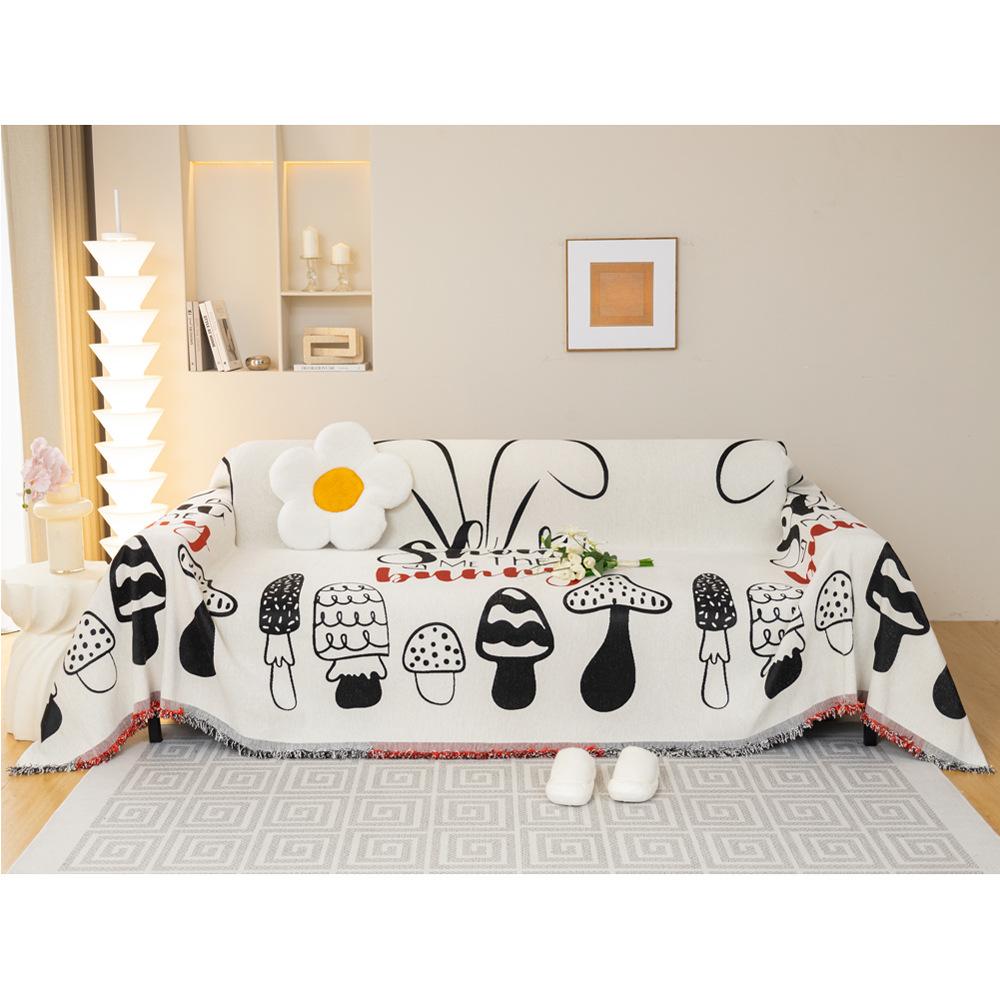 Chenille Sofabezug Handtuch Vier Jahreszeiten Universal Cartoon Rutschfestes Kissen Sofabezug Überwurf Tuch