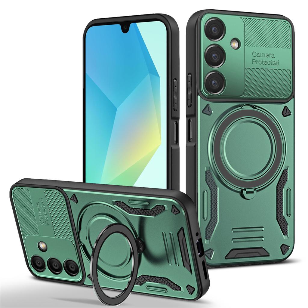 Armor Magnetic Case For Samsung Galaxy A16 Camera Protection Ring Bracket Bumper Stand Holder Cover