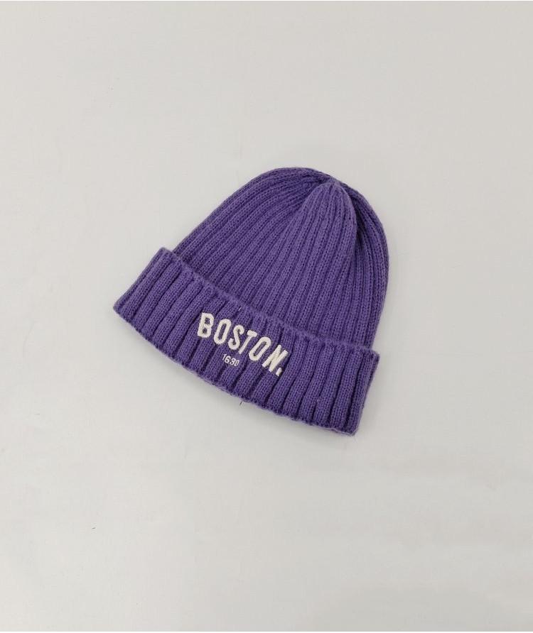 Kids Winter Knit Hat Ins Style Street Trend Alphabet Beanie Boys Knit Hat Children s Wool Hat фиолетовый