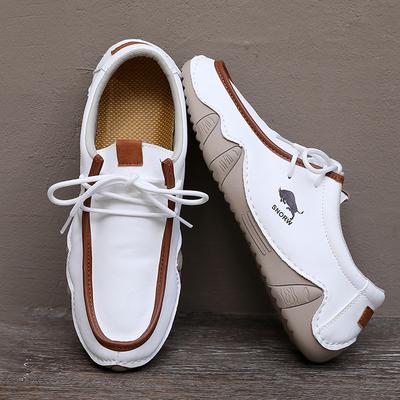 Neue Frühling Herbst Mode Handgefertigt Leder Lässige Herrenschuhe Design Sneakers Mann Slipper Atmungsaktiv Low Top Flats Fahrschuhe