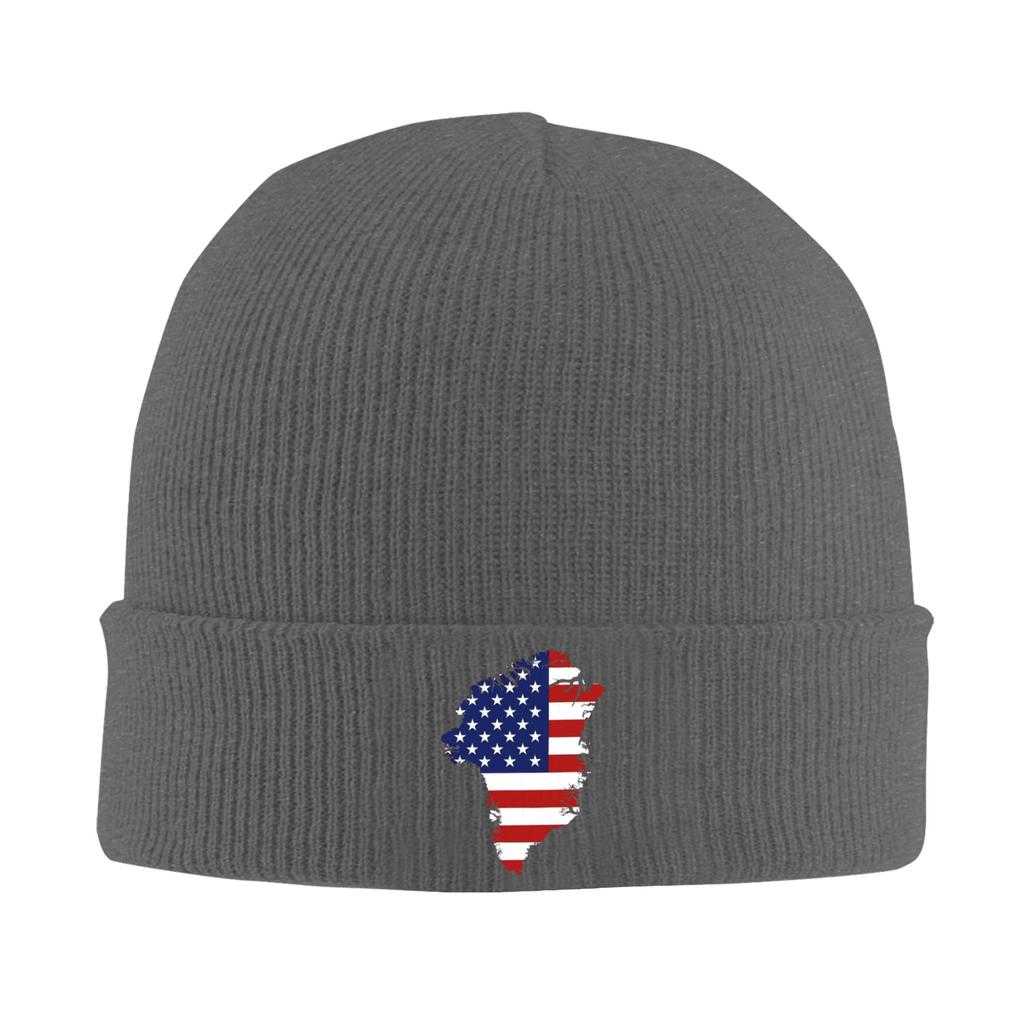 Greenland Map Bonnet Hats  Beanie Hats Winter Printed Knit Hat Retro Men Women Unisex Hippie Warm Soft Cap