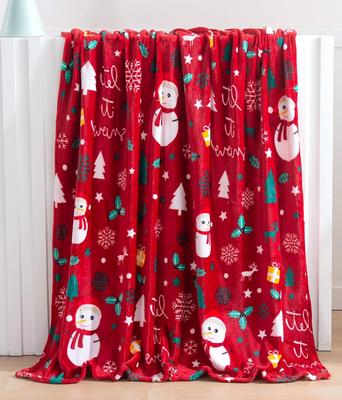 Blanket Christmas Elegant Comfort Luxury  Super Soft Christmas Prints  -Holiday Theme Home Décor Fuzzy Warm and Cozy Throws