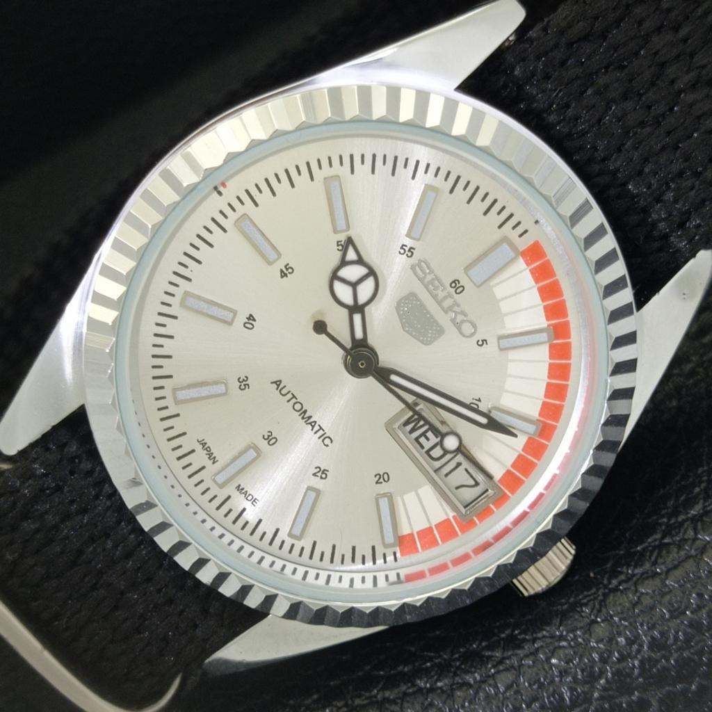 REFURBISHED VINTAGE SEIKO 5 AUTOMATIC 6309A JAPAN MENS SILVER WATCH A440820-4 Sk-a440820-1