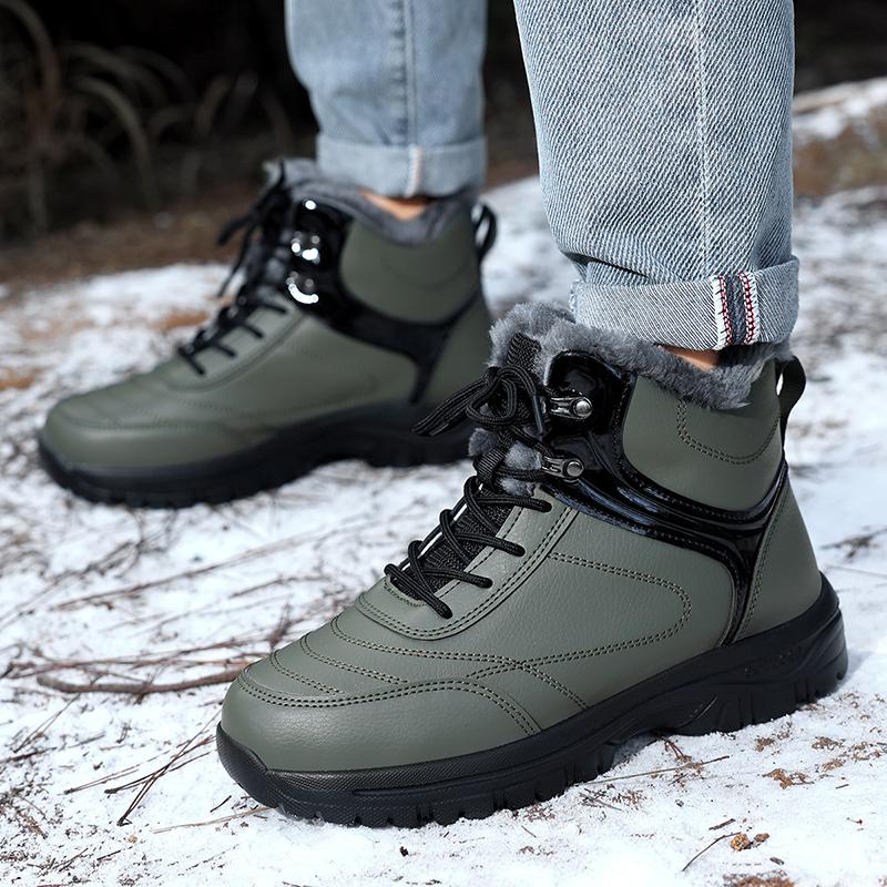 New Men Winter Snow Boots Women Super Warm Ankle Boots Unisex Plush Sneakers Wearable Anti-slip Waterproof Men's High Top Boots