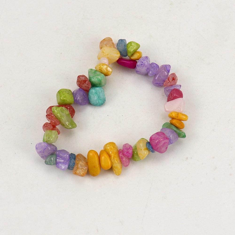 Handmade Beaded Natural Crystal Crushed Stone Bracelet B54