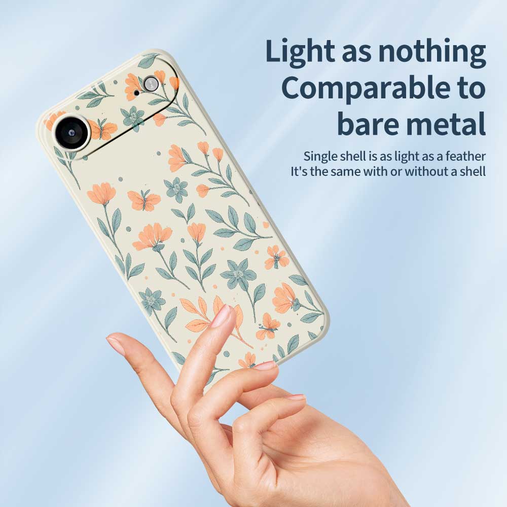 For iPhone 17 Air Case Yellow Flowers Pattern Printing Straight Edge TPU Phone Back Cover