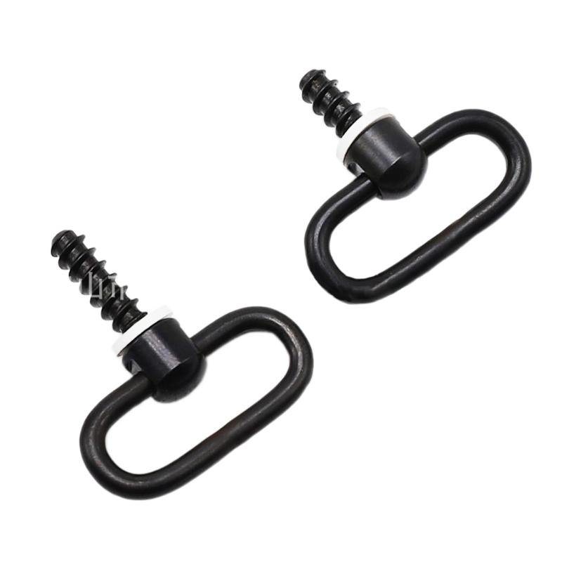 2Pcs Tactically Strap Buckle Quick  Detachs Sling Swivels Screws Metal Flat Hoop Screw Hunting Part Easily To Use