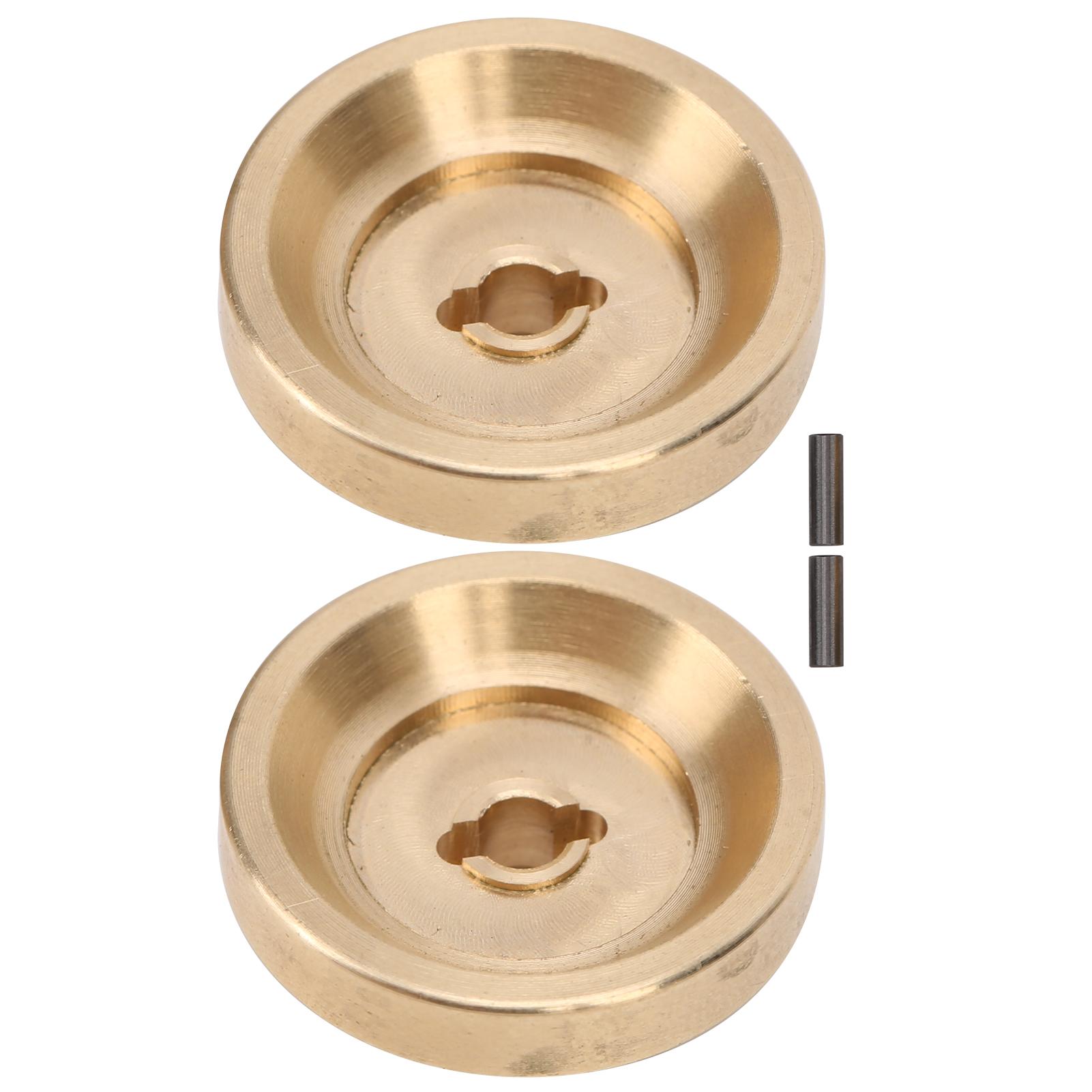

2pcs Brass Wheel Hub Counterweight Upgrade Accessories Fit for Axial SCX24 124 RC Car