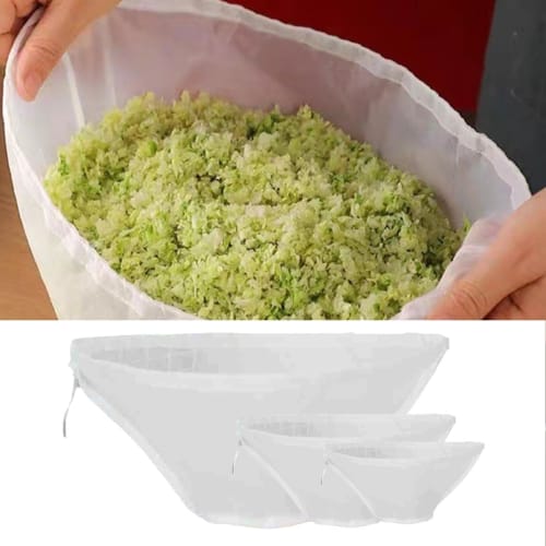 Nut Milk Bag, Cheesecloth Straining Bags, Almond Milk Strainer, Soy Milk Bag, Milk Nut Strainer, 3-pack of Nut Milk Bags Versatile and Multi-purpose f
