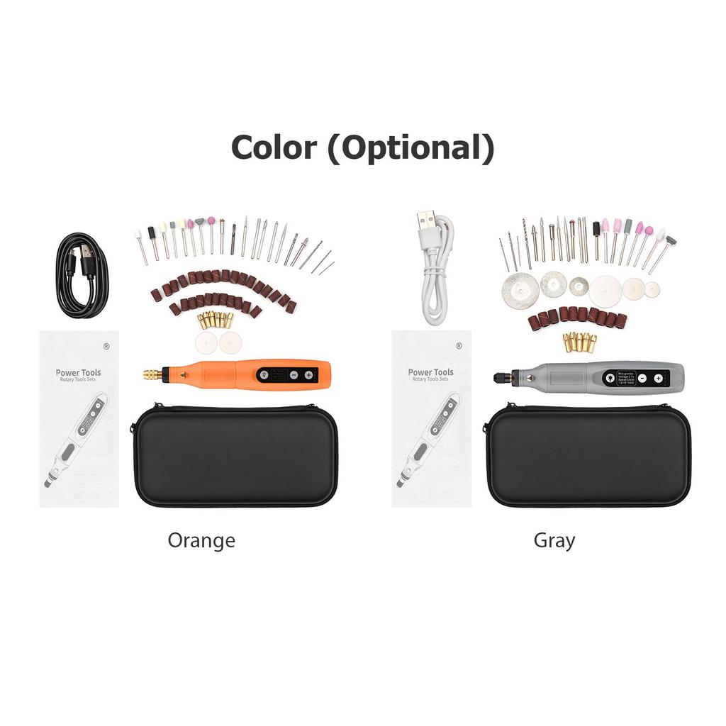 Geevorks Portable Rotary Tool Set Mini Cordless Grinder Handheld Rechargeable Electric Drill USB