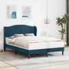 Bed Frame with Headboard Blue 120 x 190 cm Velvet