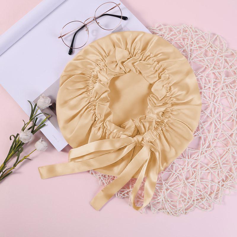 Doppellagige Maulbeerseide Schlafmütze für Damen - Haarpflege & Postpartaler Schutz