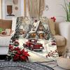 Winter Snow Truck Christmas Blanket Blanket Decoration Soft Comfortable Flannel Blanket Sofa Bed Decoration Blanket