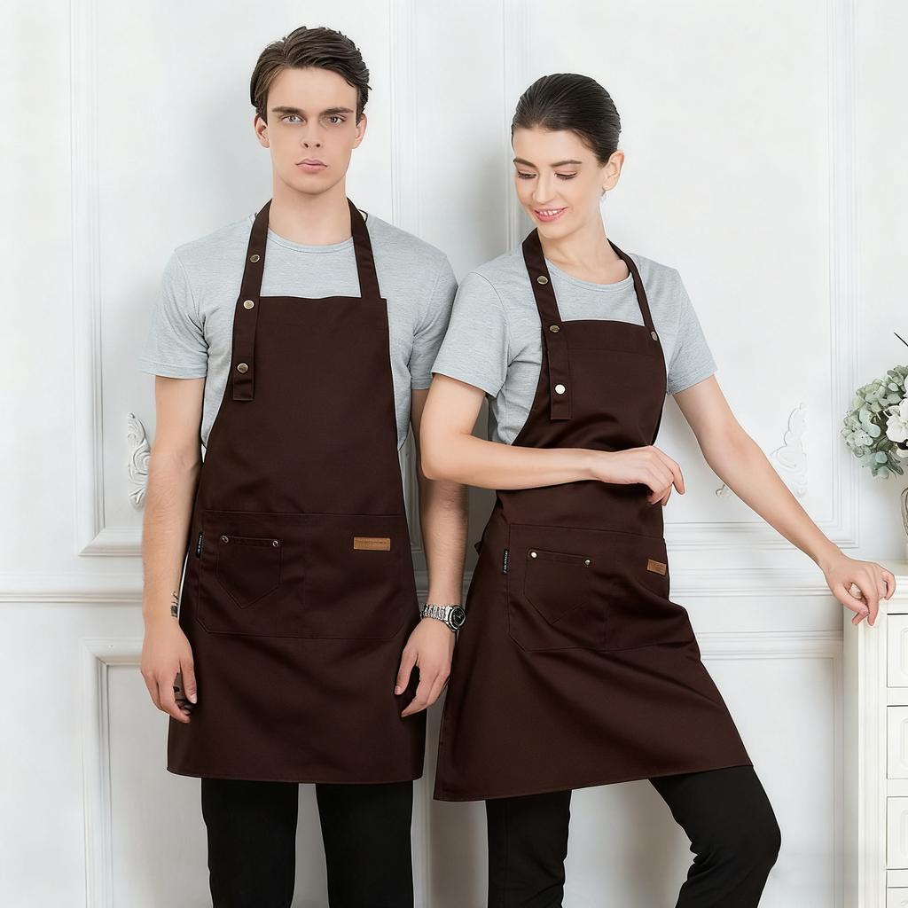 Grembiule Collo Speciale Ristorazione Negozio Tè al Latte Caffetteria Cucina Abbigliamento da Lavoro Grembiule