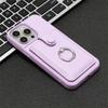 Leather With Cards Slot Phone Case For iPhone 16 15 14 13 12 Pro Max iPhone15 iPhone16 Plus Metal Ring Holder Wallet Back Cover
