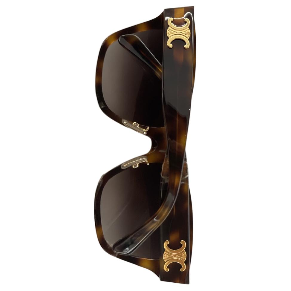 Celine Logo Cat Eye Sunglasses Women sunglasses Tortoiseshell CL40253F5553K