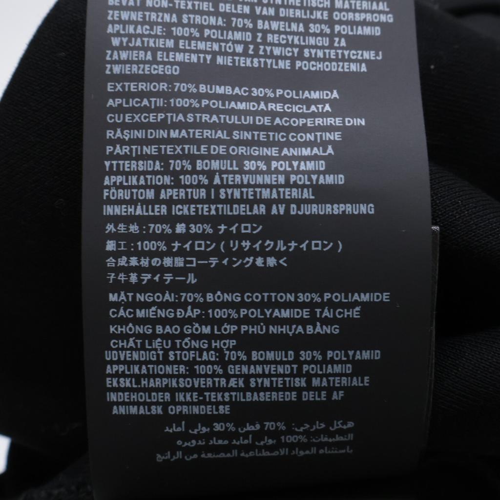 PRADA [Excellent Condition/Domestically Manufactured/Made in 2011] UJL35B Re-Nylon Triangle Logo Plate Panel Sweatshirt tops S blackUsed