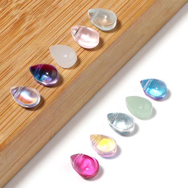 50pcs Water Shape Lampwork Beads Mixed Color Glass Beads for DIY Jewlery Making Accessories Loose Spacer Charms Imitation Rice