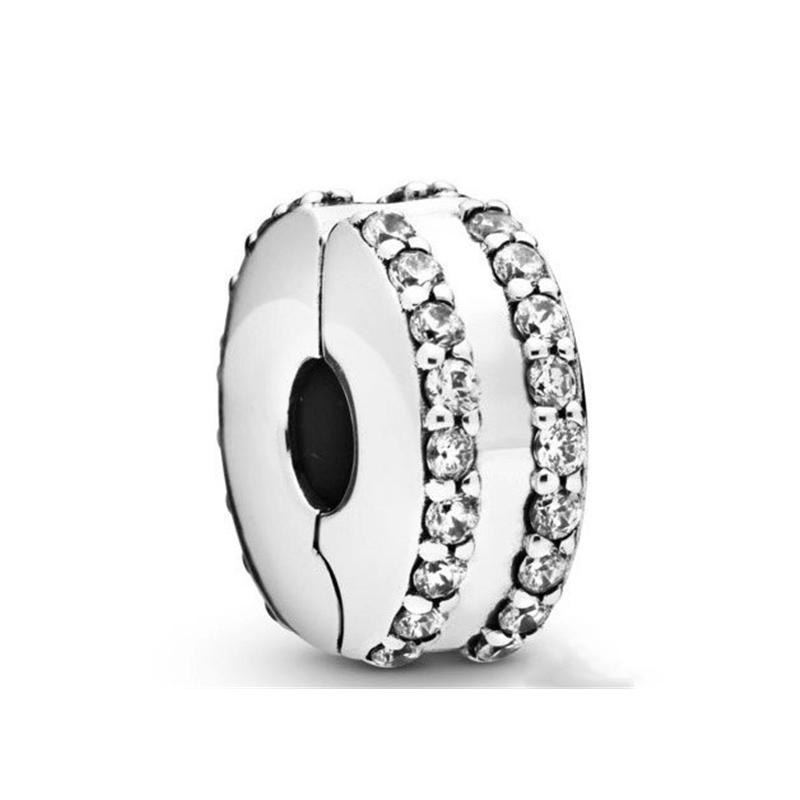 Copper Round Hole Flower Clip Beads Suitable For European Original Bracelets Diy Accessories Fashion Jewelry