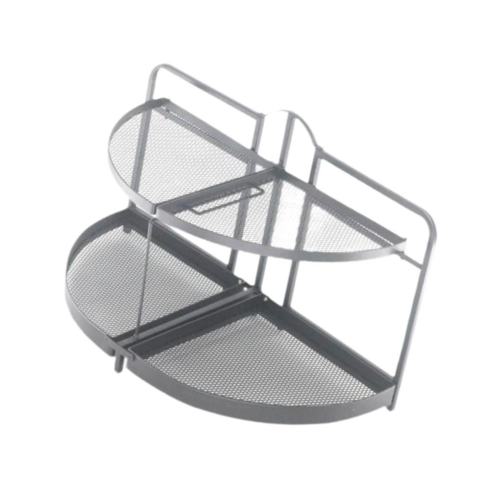2 Layer Desktop Organizer Multifunction Folding Stable Makeup Storage Rack Spice for Home