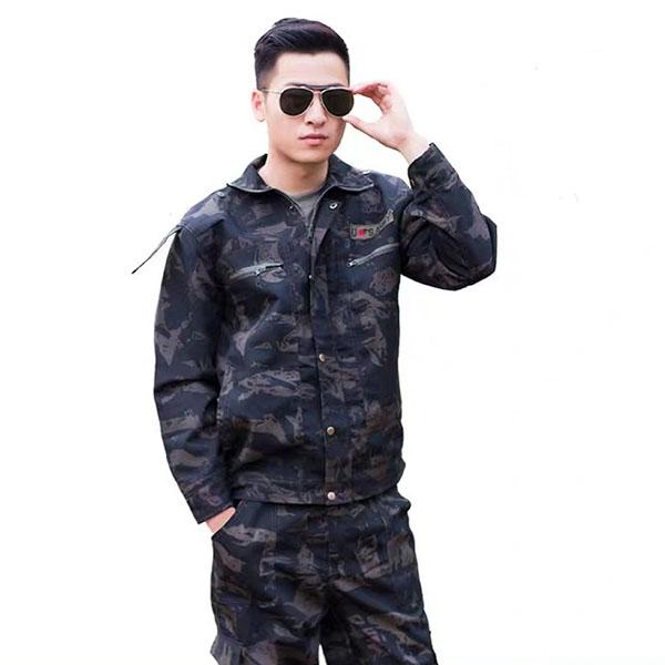 New Men Hunting Clothes Set Military Jacket + Pants Camouflage Outdoor Jacket Suit Thickened Wear-resistant Tooling Overalls Suit(No Hat No Belt)
