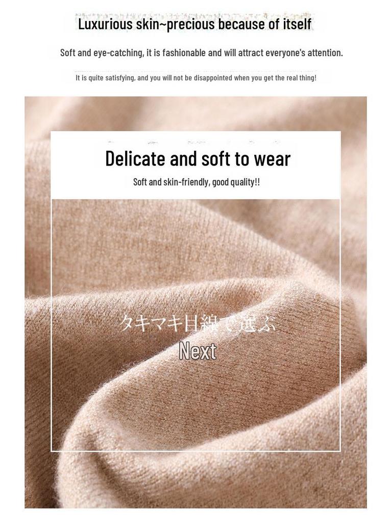 Women's Early Autumn V-Neck Long-Sleeve Loose Pullover Sweater