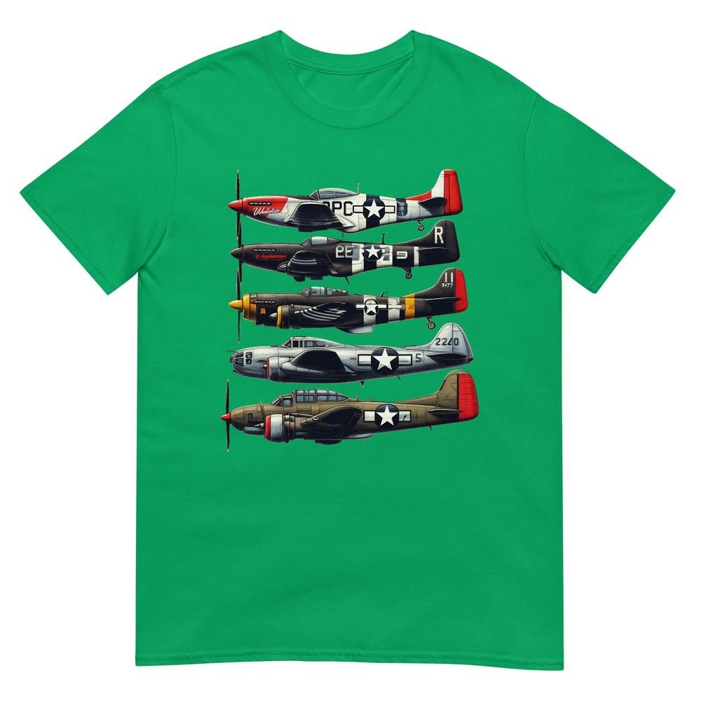 Ww2 P51 Mustang Military Aircraft Airplane Memorabilia Tshirt