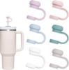 6 Pack 30 40oz Tumbler 10mm Silicone Straw Covers  Cute Reusable Protectors with Secure Strap  Food Grade Dustproof Sip Guards